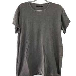 Rich Honey 100% Organic Cotton Distressed Tshirt Size Large Gray Tee